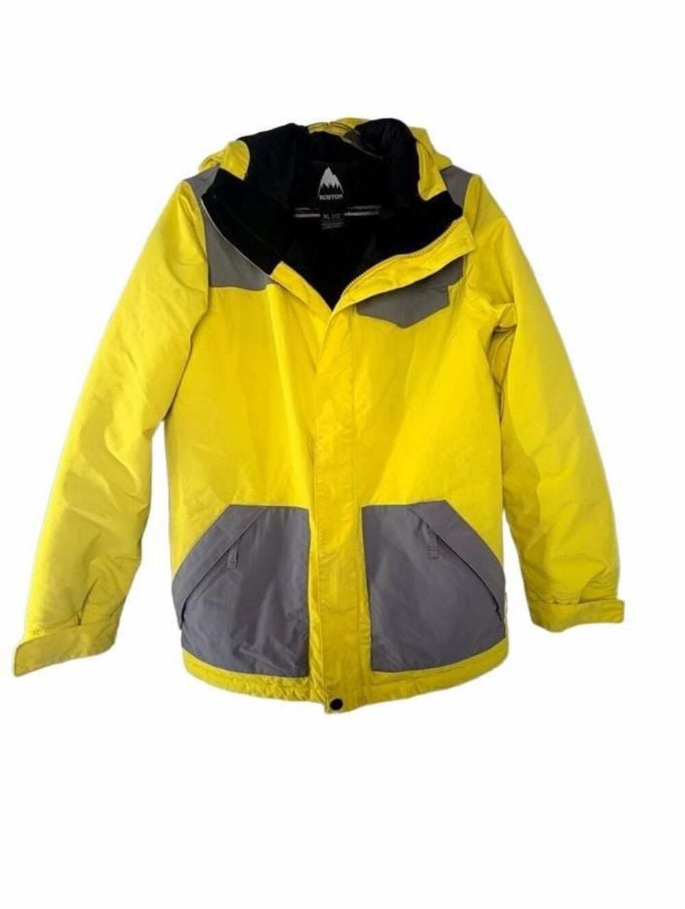 Burton B Dugout JK Snowboard Jacket Youth XL Yellow Grey Insulated